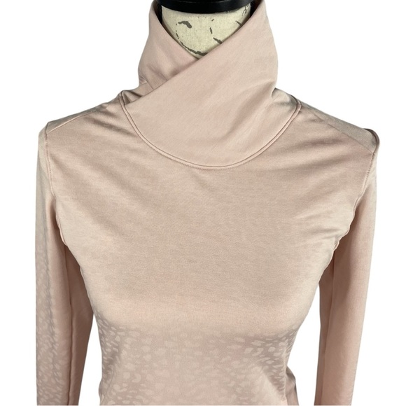 CALIA Womens Long Sleeve Athletic Running Shirt Animal Print Pale Pink - Picture 5 of 13